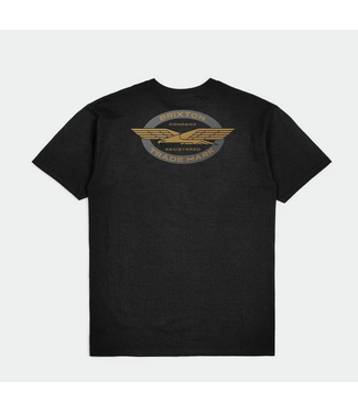BRIXTON BRIXTON - SKYLARK TEE (BLACK WORN WASH)