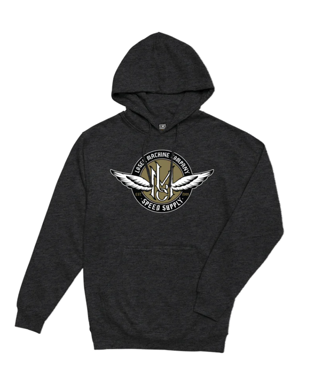 LOSER MACHINE LOSER MACHINE - FIXED WING HOODIE (GUNMETAL HEATHER)