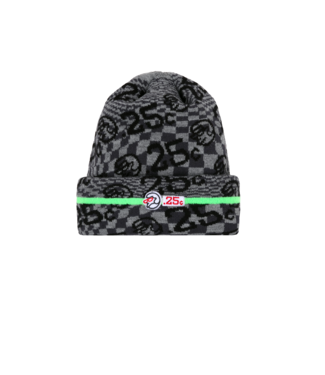CLASSIC CLASSIC - QUATERSNACKS CUFF BEANIE (BLACK/ GREY)