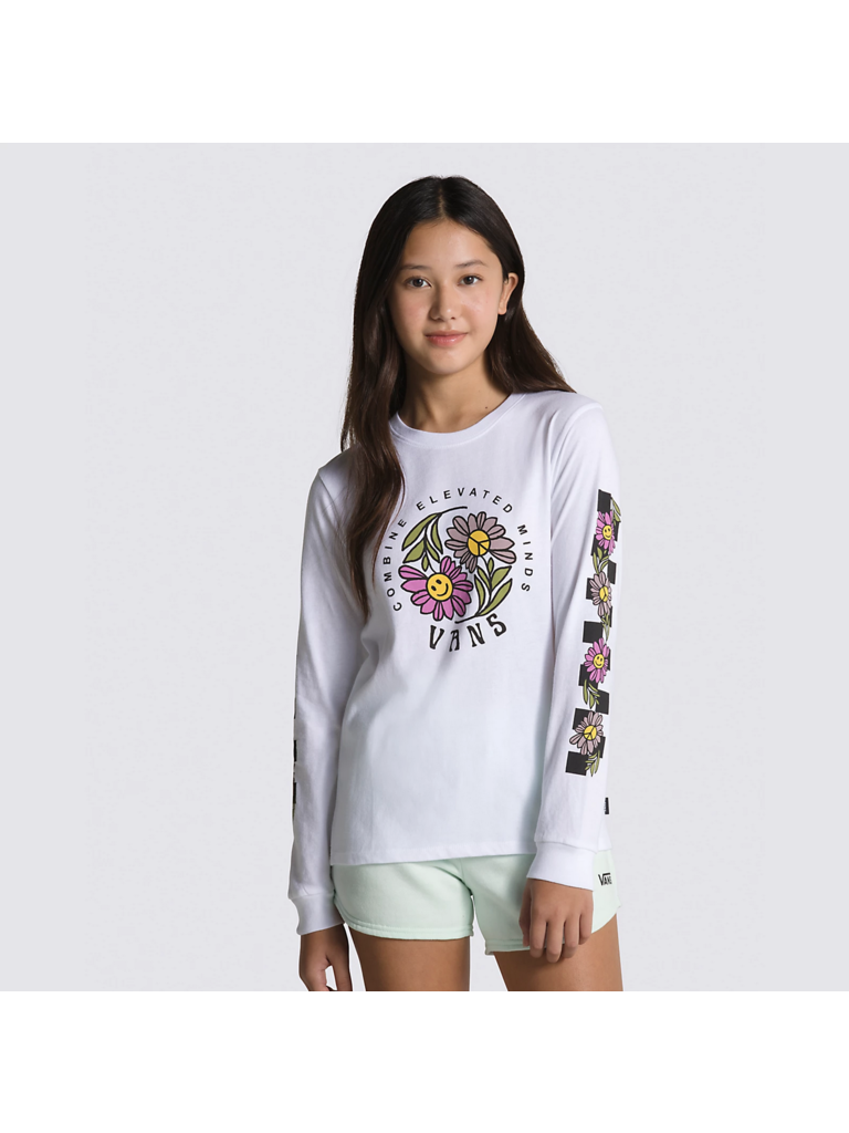VANS - ELEVATED FLORAL KID L/S TEE (WHITE) - Boutique 
