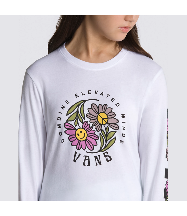 VANS VANS - ELEVATED FLORAL KID L/S TEE (WHITE)