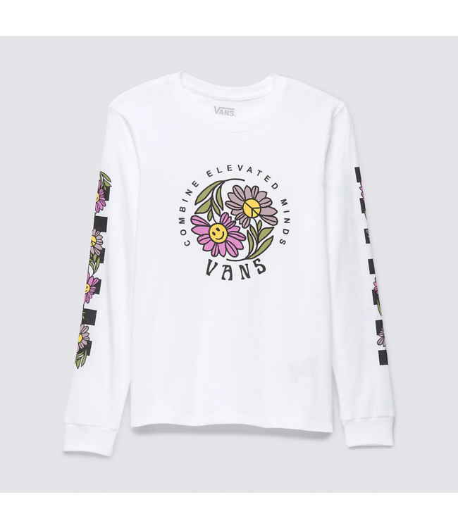 VANS VANS - ELEVATED FLORAL KID L/S TEE (WHITE)