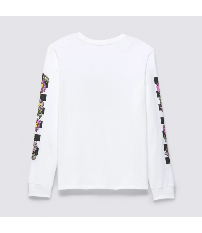 VANS VANS - T-SHIRT M/L ENFANT FLORAL ÉLEVÉ (BLANC)