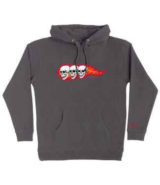 CREATURE CREATURE - 3 SKULLS HOODIE (CHARCOAL)