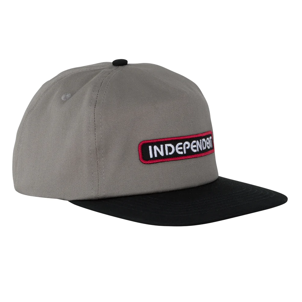 INDEPENDENT - B/C GROUNDWORK SNAPBACK CAP (GREY/ BLACK) - Boutique