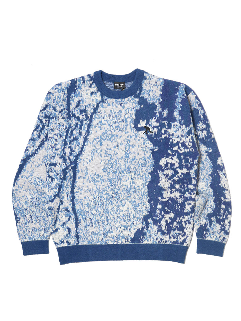 PASS-PORT - CARPET CLUB KNIT SWEATER (RIVER) - Boutique ROOKERY