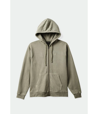 BRIXTON BRIXTON - VINTAGE RESERVE HOODIE AVEC ZIP (OLIVE SURPLUS DÉLAVÉ)