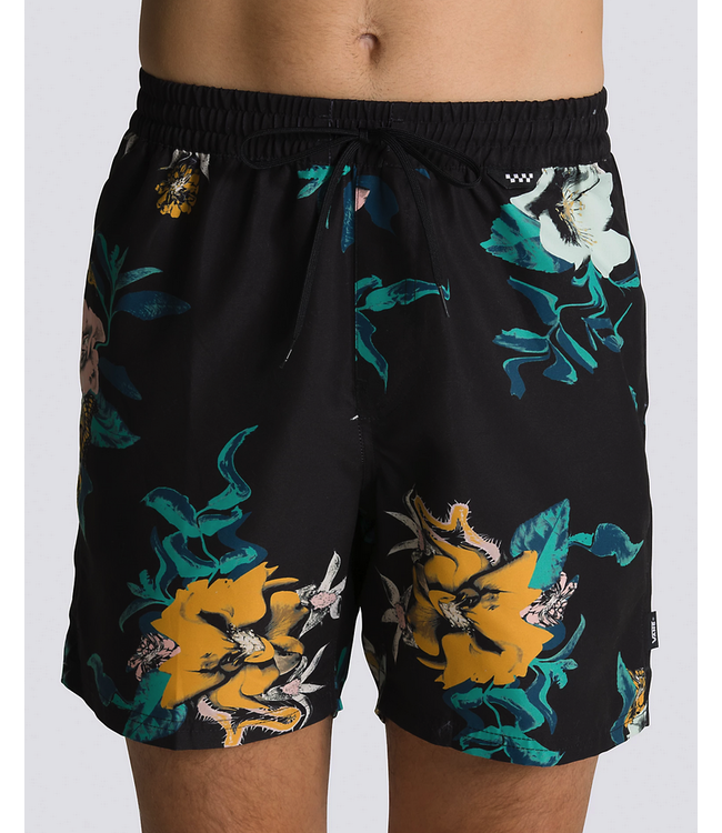 VANS VANS - PRIMARY PRINT ELASTIC BOARDSHORT (BLACK/ VANS TEAL)