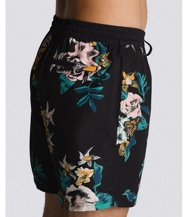 VANS VANS - PRIMARY PRINT ELASTIC BOARDSHORT (BLACK/ VANS TEAL)