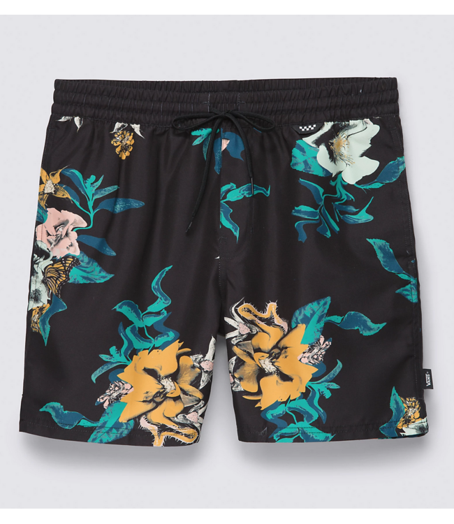 VANS VANS - PRIMARY PRINT ELASTIC BOARDSHORT (BLACK/ VANS TEAL)