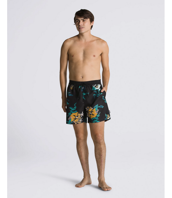 VANS VANS - PRIMARY PRINT BOARDSHORT ÉLASTIQUE (NOIR/ VANS TEAL)