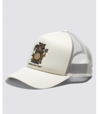 VANS VANS - VANS FRIENDS CASQUETTE TRUCKER À VISIÈRE INCURVÉE (BLANC ANTIQUE)
