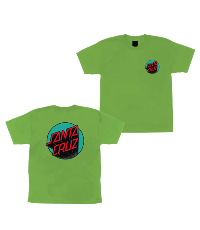 SANTA CRUZ SANTA CRUZ - OTHER DELTA DOT T-SHIRT "ENFANT" (CITRON/ BLEU SARCELLE/ ROUGE)