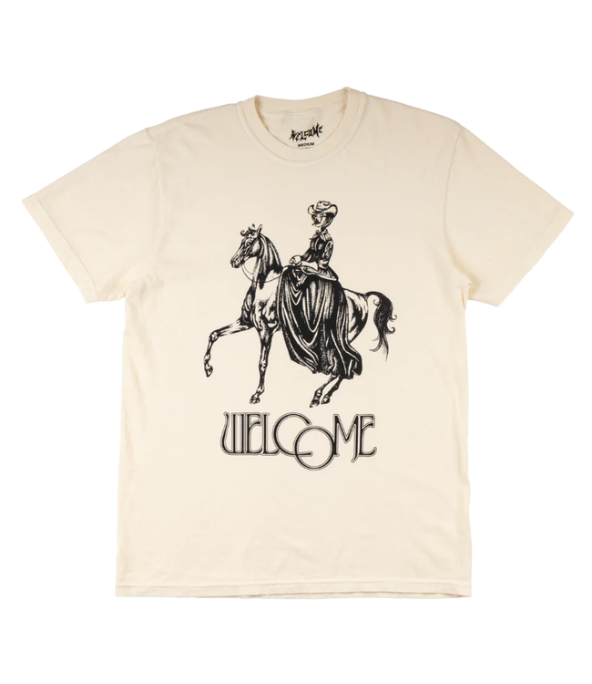 WELCOME WELCOME - COWGIRL TEE (BONE GARMENT DYED)