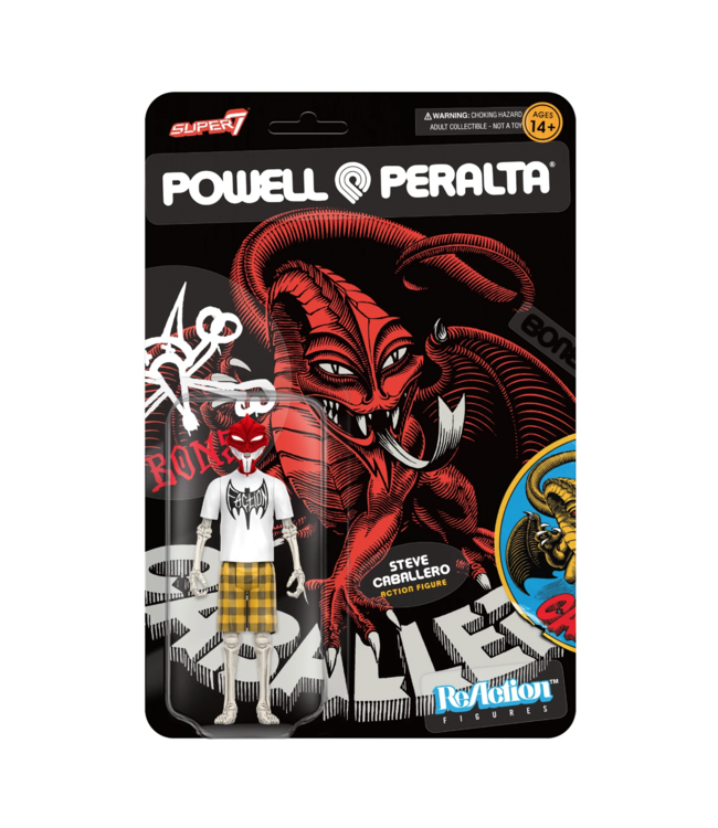 SUPER 7 SUPER 7 - POWELL PERALTA WAVE 2 REACTION FIGURES STEVE CABALLERO