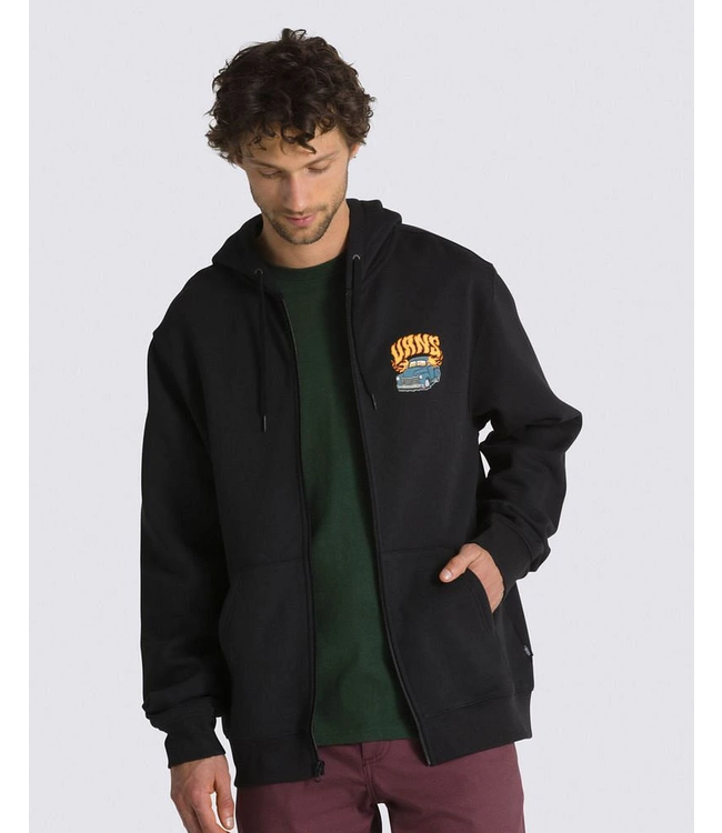 VANS VANS - HOT ROD FULL ZIP HOODIE (BLACK)