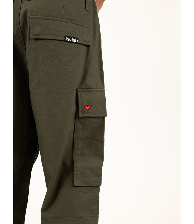 LOVIAH LOVIAH - RIPSTOP CARGO PANTS (DARK GREEN)