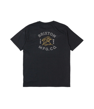 BRIXTON BRIXTON - BRYDEN RELAXED TEE (BLACK CLASSIC WASH)