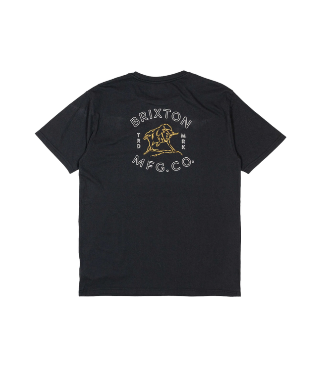 BRIXTON BRIXTON - BRYDEN RELAXED TEE (BLACK CLASSIC WASH)