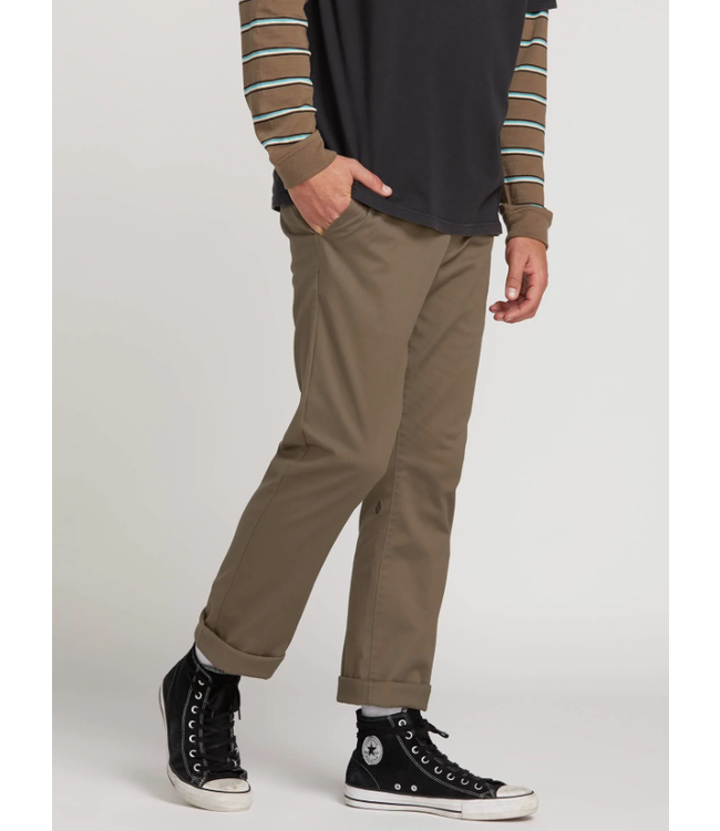 VOLCOM VOLCOM - FRICKIN MODERN STRETCH CHINO PANTS (MUSHROOM)