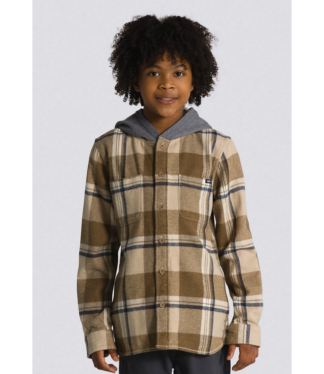 VANS VANS - LOPES KID HOODED SHIRT (DIRT)