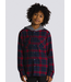 VANS VANS - PARKWAY II KID HOODED SHIRT (DRESS BLUE/ CHILI PEPPER)