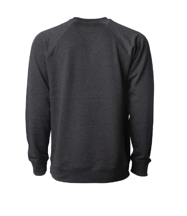 ROOKERY ROOKERY - SMALL LOGO LOOPBACK CREW (CHARCOAL HEATHER)