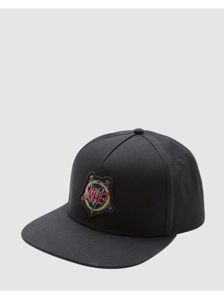 DC SHOES - SLAYER 5 PANEL SNAPBACK CAP (BLACK) - Boutique ROOKERY skateshop