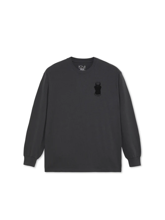 POLAR SKATE CO. LITTLE DEVILS L/S TEE - GRAPHITE-