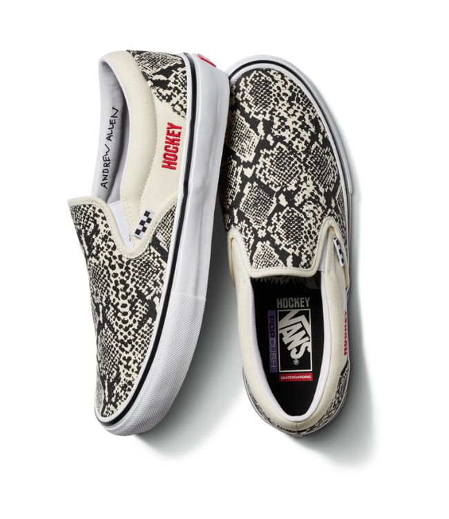 VANS VANS - SKATE SLIP-ON X HOCKEY (WHITE/ SNAKE)