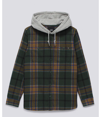 VANS VANS - LOPES KID FLANNEL HOODIE (DEEP FOREST)