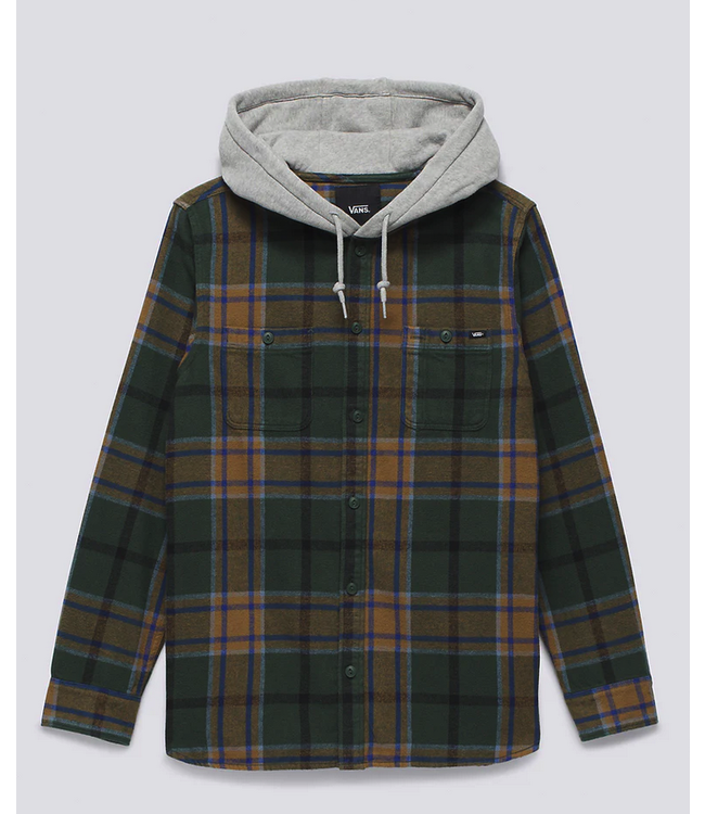 VANS VANS - LOPES KID FLANNEL HOODIE (DEEP FOREST)