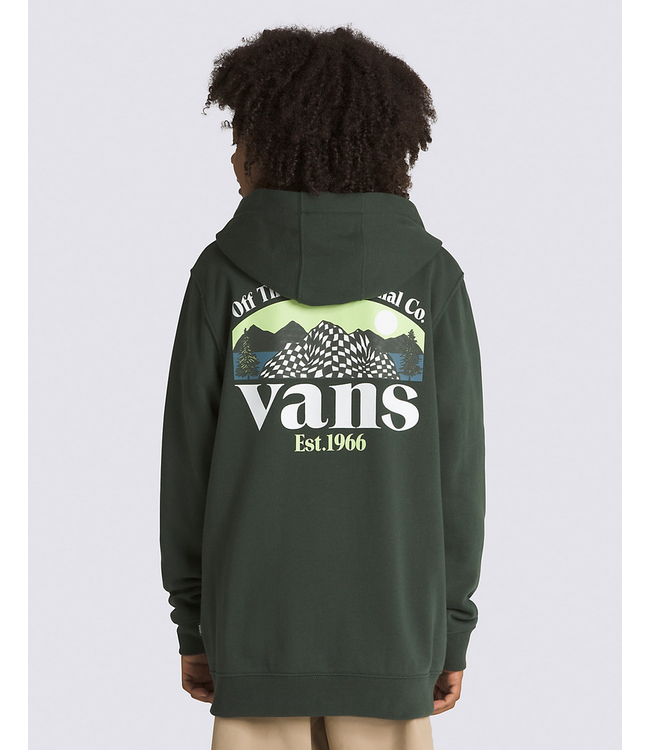 VANS VANS - SWEAT À CAPUCHE ZIPPÉ POUR ENFANT CHECKERBOARD MOUNTAIN (DEP FOREST)