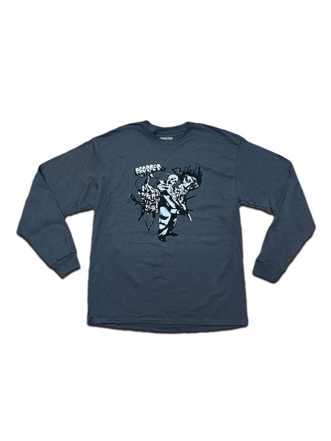 POLAR SKATE CO. LITTLE DEVILS L/S TEE - GRAPHITE-