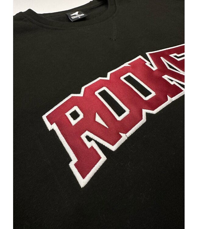 ROOKERY ROOKERY - VARSITY APPLIQUE OVERSIZED CREWNECK (BLACK)