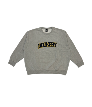 ROOKERY ROOKERY - VARSITY APPLIQUE OVERSIZED CREWNECK (HEATHER GREY)