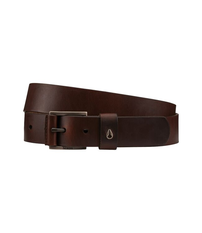 NIXON NIXON - AMERICANA LEATHER BELT (DARK BROWN)