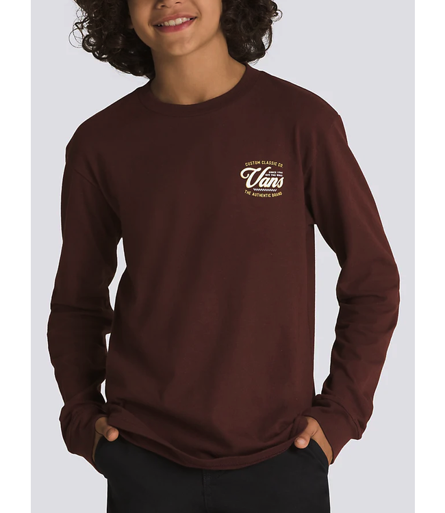 VANS VANS - CUSTOM CLASSIC CO. KID L/S TEE (BITTER CHOCOLATE)
