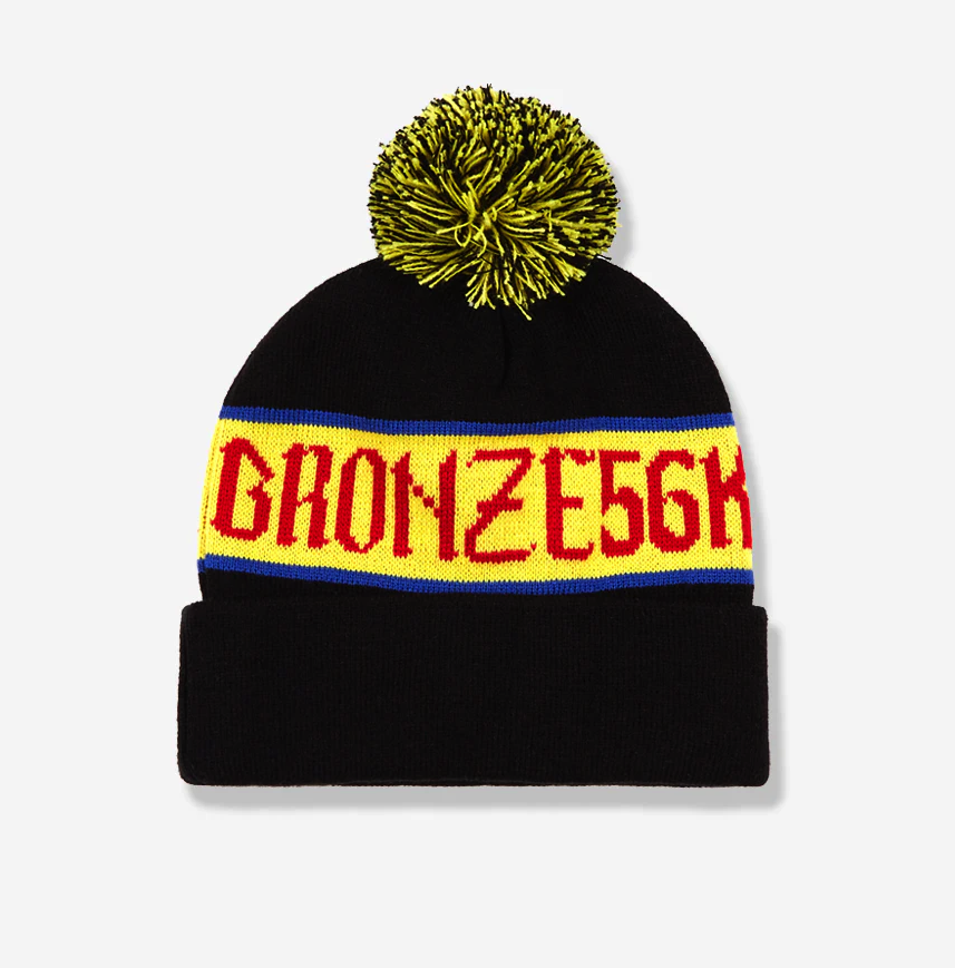 BRONZE 56K - POOF BALL BEANIE (BLACK) - Boutique ROOKERY skateshop