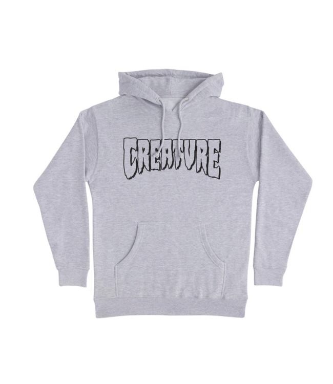 CREATURE CREATURE - OUTLINE LOGO HOODIE (GREY HEATHER)