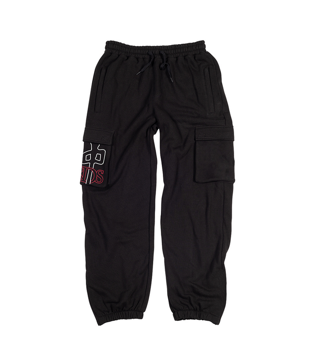 RED DRAGON RDS - OG OUTLINE CARGO SWEATPANT (BLACK/ WHITE/ RED)