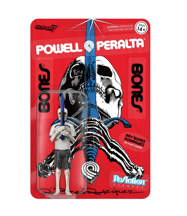 SUPER 7 SUPER 7 - POWELL REACTION FIGURE WAVE 4 RAY "BONES" RODRIGUEZ