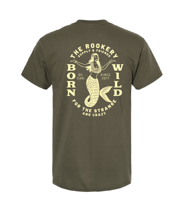 ROOKERY ROOKERY - BORN WILD TEE (ARMY)