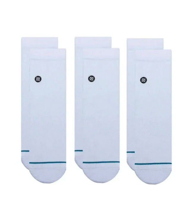 STANCE STANCE - ICON QUARTER 3 PACK (WHITE)