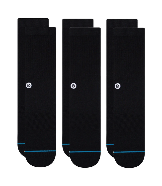 STANCE STANCE - ICON CREW 3 PACK (BLACK)