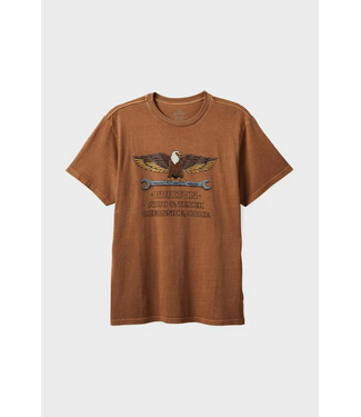 BRIXTON BRIXTON - REPAIR TEE (TOBACCO BROWN WORN WASH)