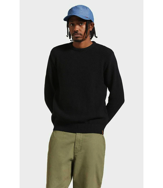 BRIXTON BRIXTON - JACQUES WAFFLE KNIT SWEATER (BLACK) BRIXTON BRIXTON - JACQUES WAFFLE KNIT SWEATER (BLACK)