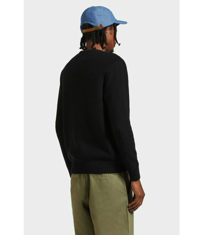 BRIXTON BRIXTON - JACQUES WAFFLE KNIT SWEATER (BLACK)