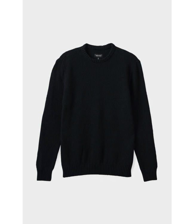BRIXTON BRIXTON - JACQUES WAFFLE KNIT SWEATER (BLACK)
