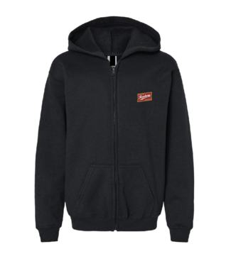 ROOKERY ROOKERY - LABEL SWEAT À CAPUCHE ZIPPÉ POUR ENFANT (NOIR)